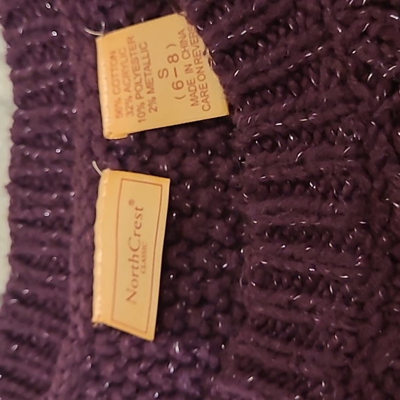 Northcrest sweater purple with gold fleck size small - Picture 4 of 4